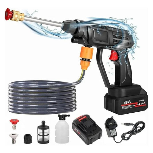 Portable High Pressure Washer Gun With 48 V Lithium Battery